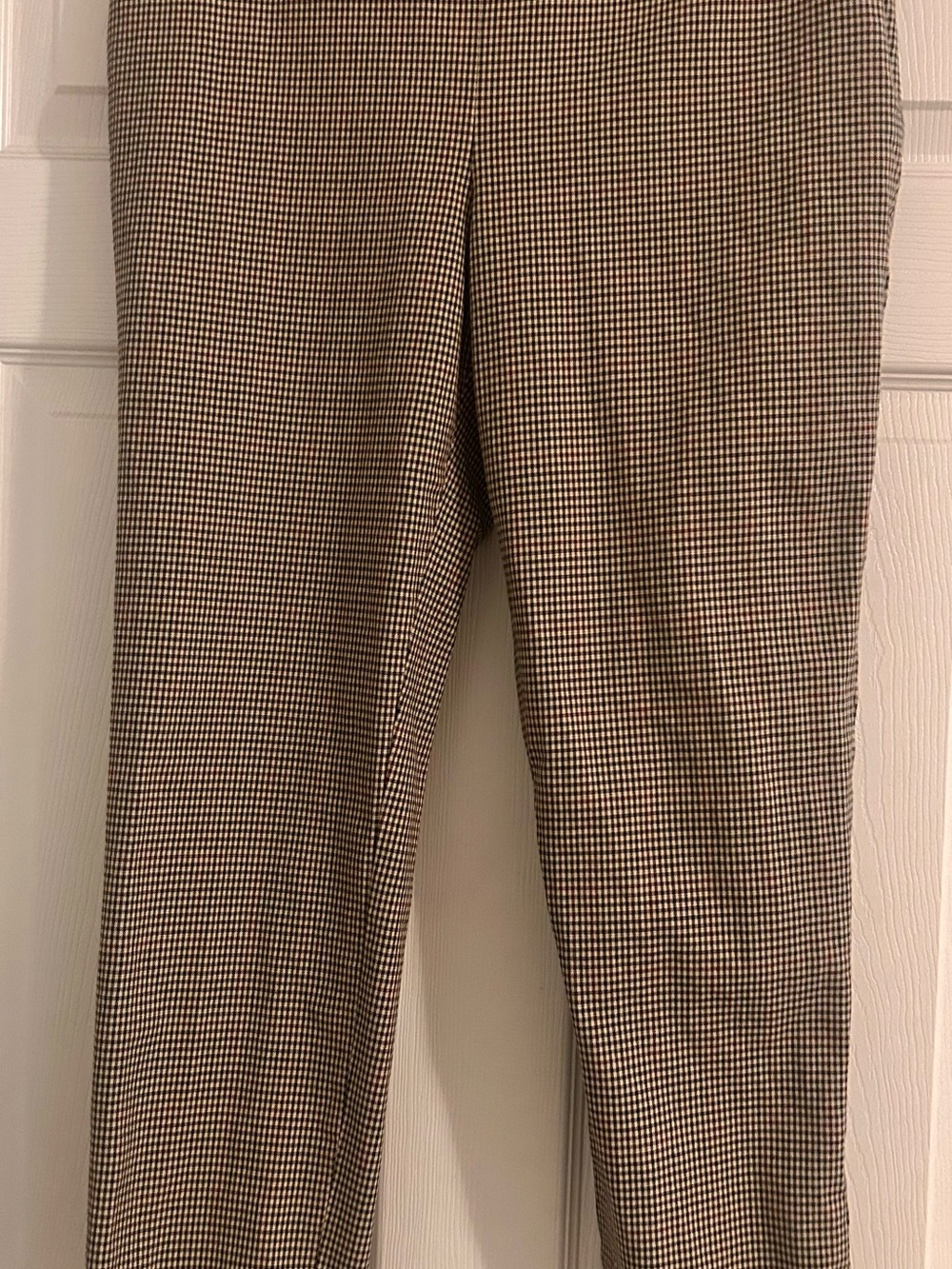 Talbots Women’s Micro-Houndstooth Dress Pants in Brown & Cream